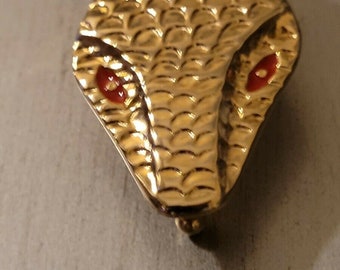 Abbé Créations Gold Snake Belt Buckle, Designer Vintage, 80s  display picture 1