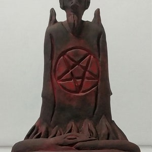 The Dark Lord " The Devil "Altar Statue,8"x5"x2.5",Occult Satanica