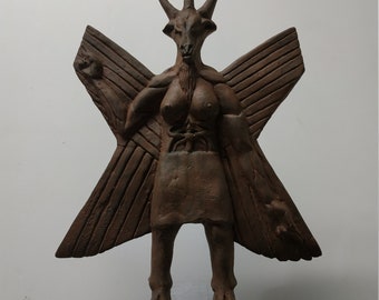 Baphomet Pazuzu Demon Statue by Artist &quot; Ting Hua Liu &quot;,12&quot;x7.5&quot;x1&quot;,Collector