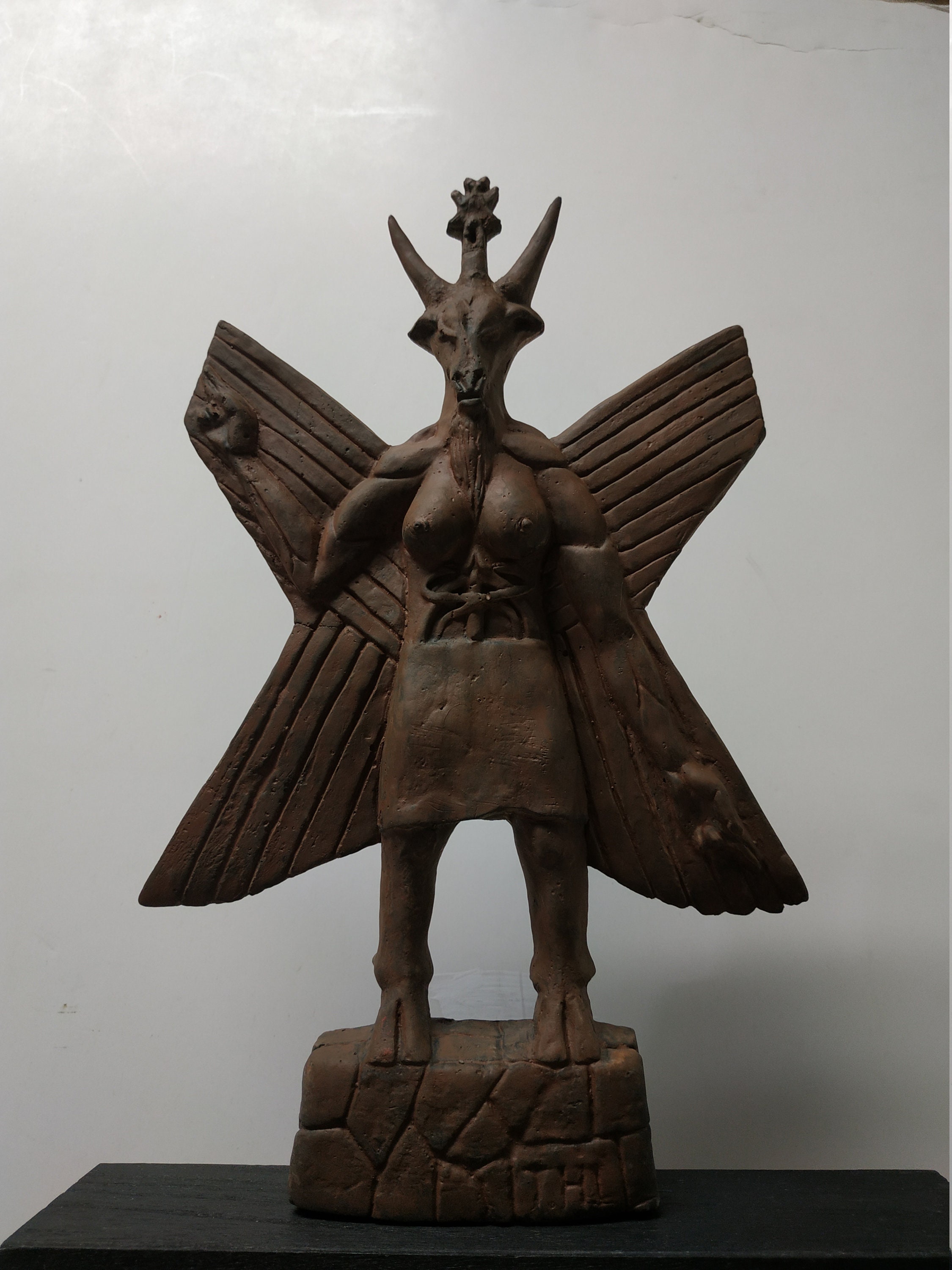 Baphomet Pazuzu Demon Statue by Artist " Ting Hua Liu ",12"x7.5"x1",Collector