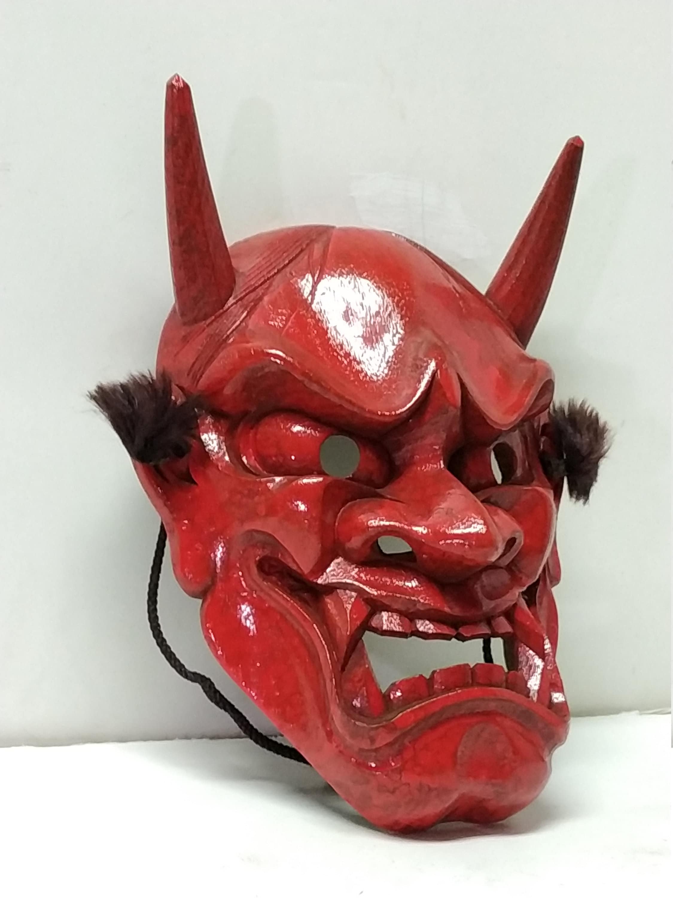 福袋セール Vintage Rare Noh Oni Wood Devil Mask ,10 ジャケット・アウター