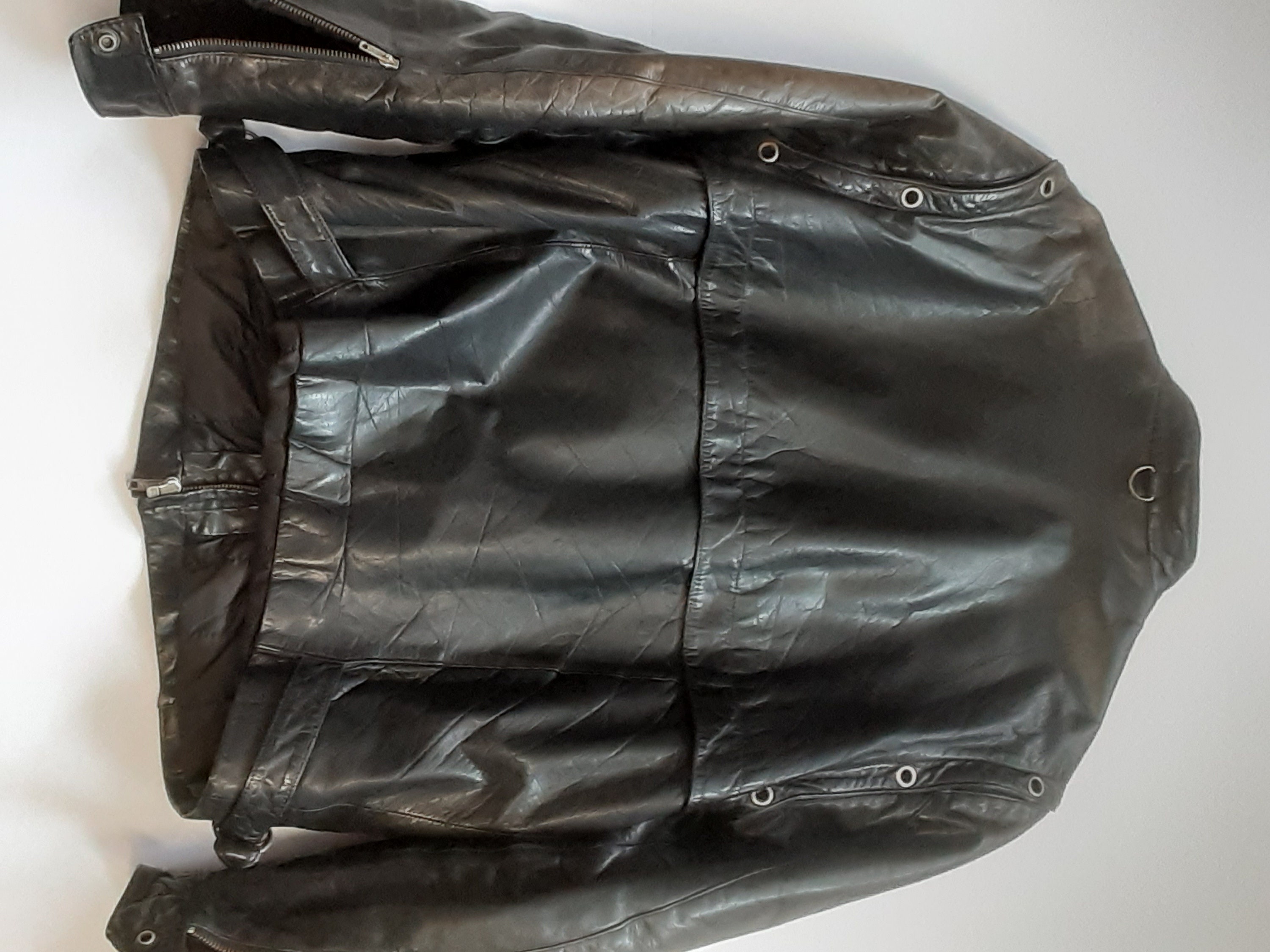 Vintage Biker Black Leather Jacket - Etsy