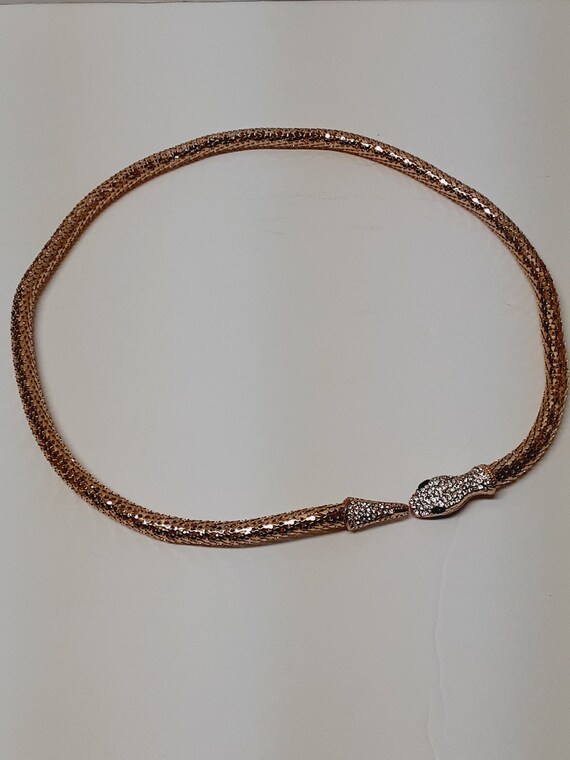Beautiful Vintage Gold Snake Surpent Decorative Mesh Belt  display picture 1
