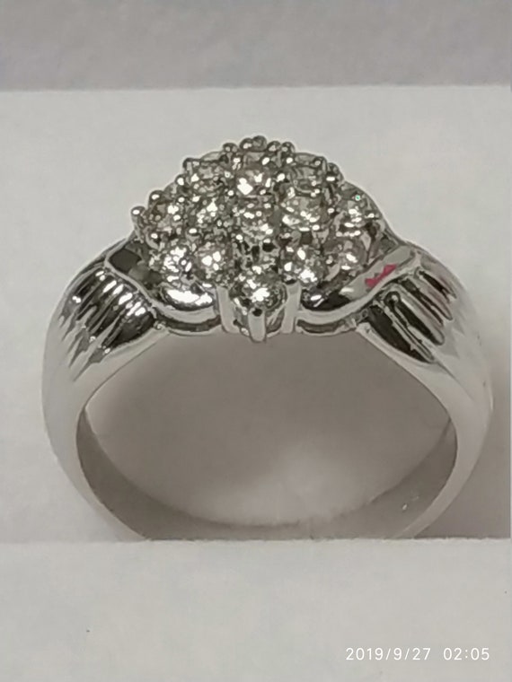 Beautiful Designer Solid 18k White Gold Diamond R… - image 2