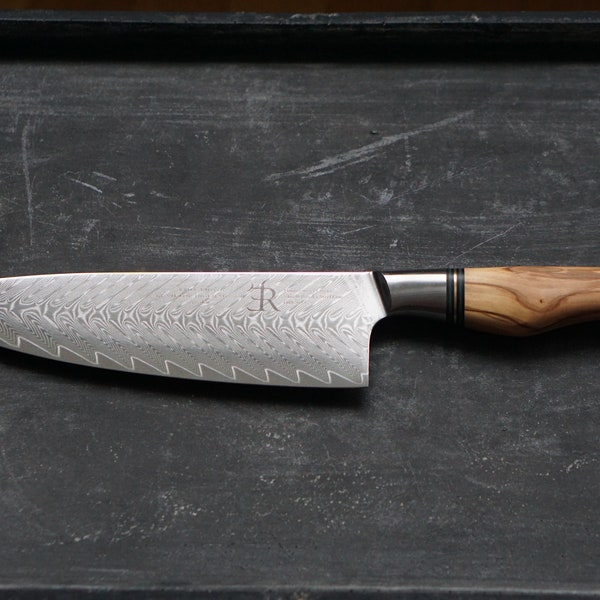 Couteau de chef - Ryda Knives ST650 damas 20 cm couteau de chef