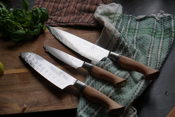 Santoku Knife Ryda Knives ST650 Damascus 7 Inch Santoku Knife -  Sweden