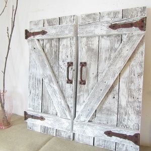 Rustic shutter barn doors