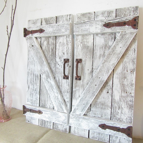 Rustic shutter barn doors