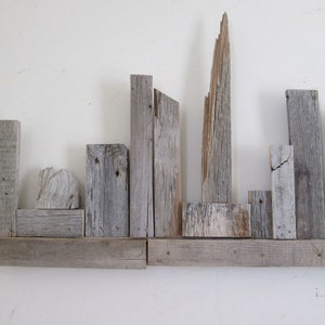 Barnwood Kunst abstrakte Stadtlandschaft