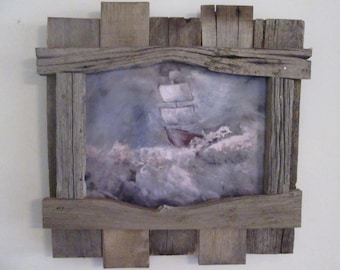 Driftwood ship art