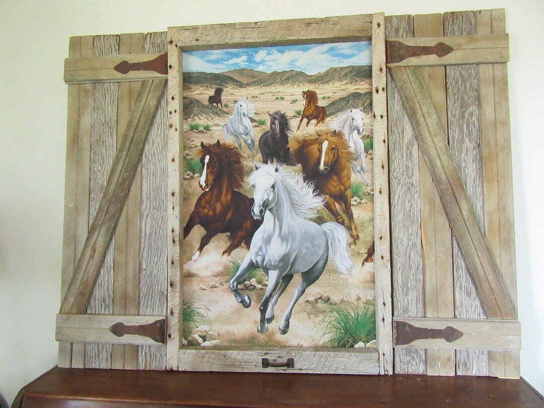 Rustic Horse Design Rustic Frame Horse Decor - Etsy