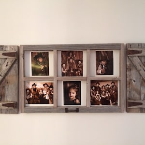 Barnwood Collage Frame. 3) 4x6 Multi Opening Frame. Rustic Picture Fra –  Rusty Mill Decor