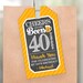 Cheers and Beers to 40 Years Birthday Favor Tags, Editable Cheers to 40 ...
