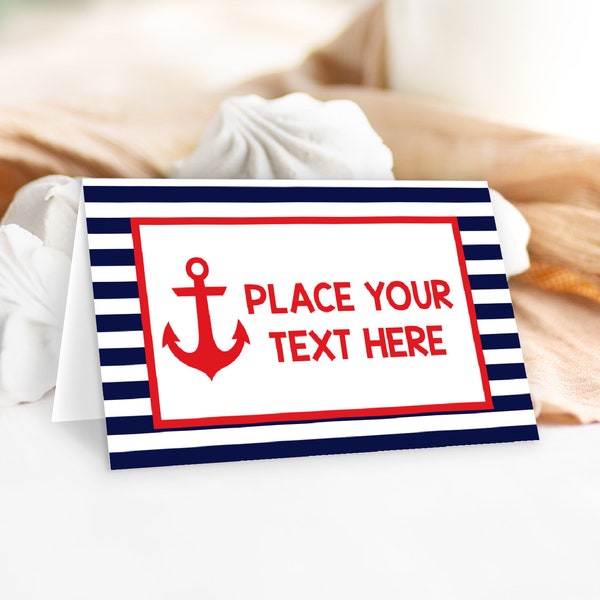 Nautical Place Cards Etsy