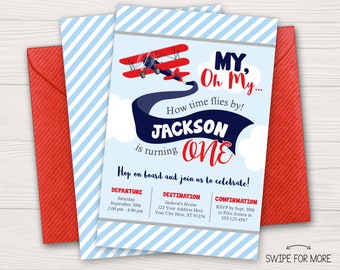 airplane invitation etsy