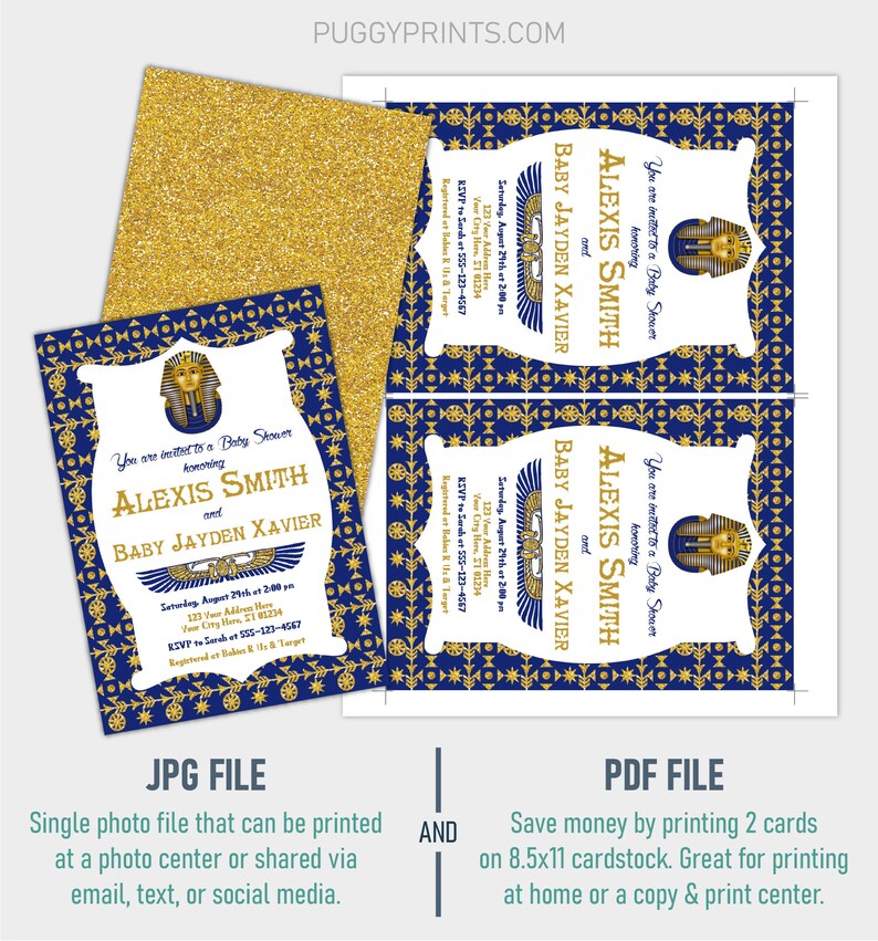 Egyptian Baby Shower Invitation Editable Egyptian Invitation Etsy