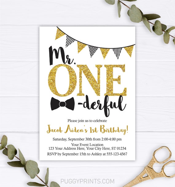 Mr Onederful Invitation Template Free