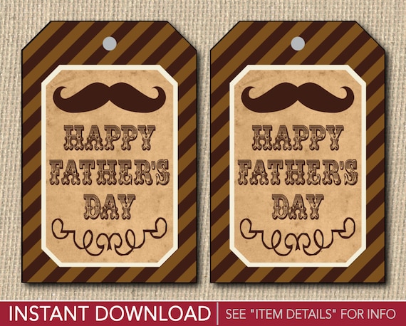 Items similar to Father's Day Gift Tags Printable