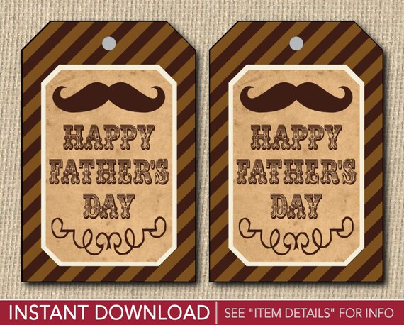 items similar to fathers day gift tags printable fathers day gift