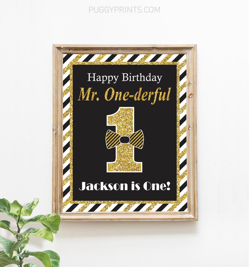 Mr. Onederful Birthday Party Sign Editable Mr. Onederful - Etsy
