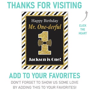 Mr. Onederful Birthday Party Sign Editable Mr. Onederful - Etsy