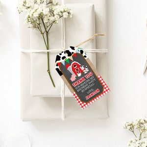 Farm Birthday Favor Tags, Editable Farm Favor Tags Template, Printable ...