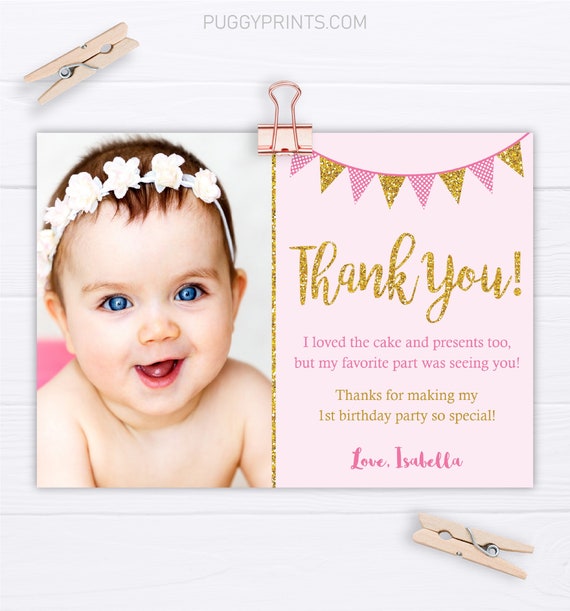 Personalized Thank You Cards - Birthday Girl