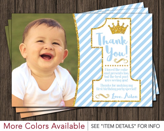 prince first birthday thank you card 1st birthday thank you card 1st birthday thank you cards