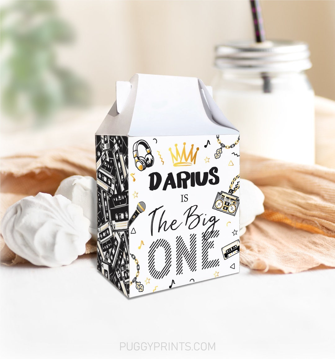 Editable Notorious One Party Favor Box, Printable the Big One Birthday ...