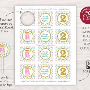 Bubble Birthday Party Decorations Bundle Editable Template - Etsy