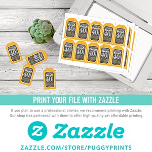 Cheers and Beers to 40 Years Birthday Favor Tags, Editable Cheers to 40 ...
