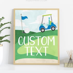 Golf Birthday Party Sign, Editable Hole in One Party Sign, Printable Golf Sign, Golf Party Decorations, Custom Golf Table Sign