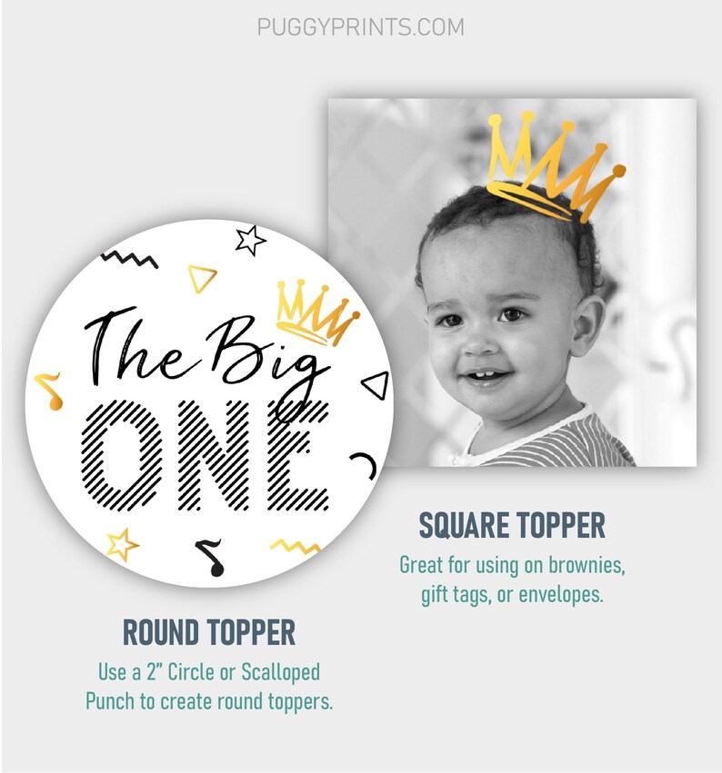 Notorious One Birthday Cupcake Toppers Editable the Big One Etsy