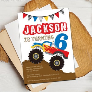Monster Truck Birthday Invitation, Monster Truck Invitation, Printable Truck Invitation, Editable Monster Truck Invite, Boy Birthday Party