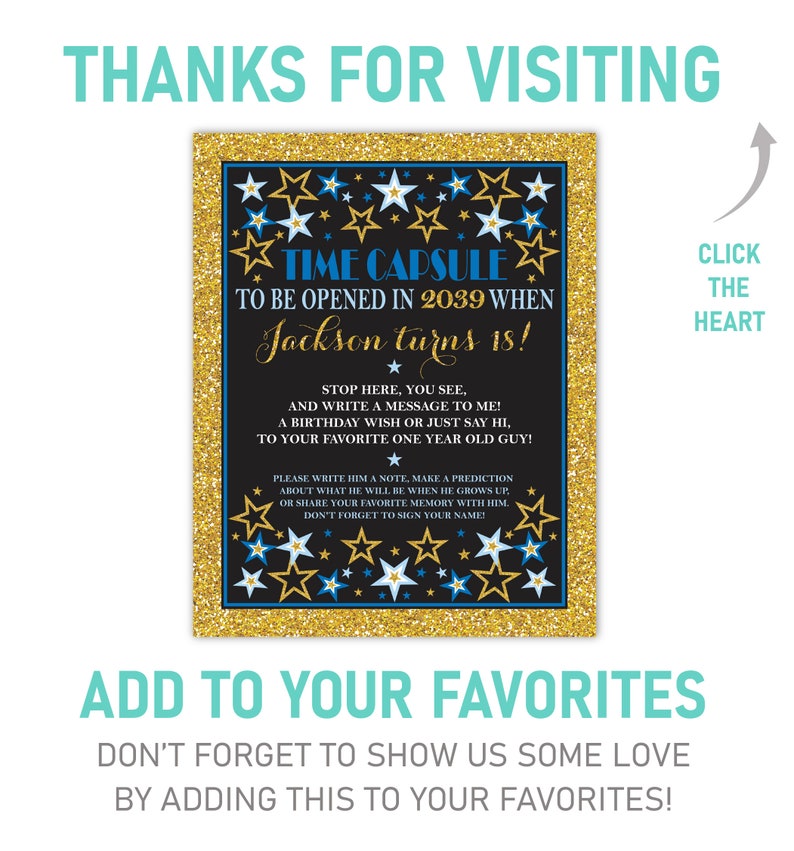 Twinkle Twinkle Little Star Time Capsule Sign Editable Etsy