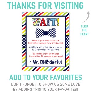 Mr. Onederful Guest Book Sign Printable Mr. Onederful - Etsy