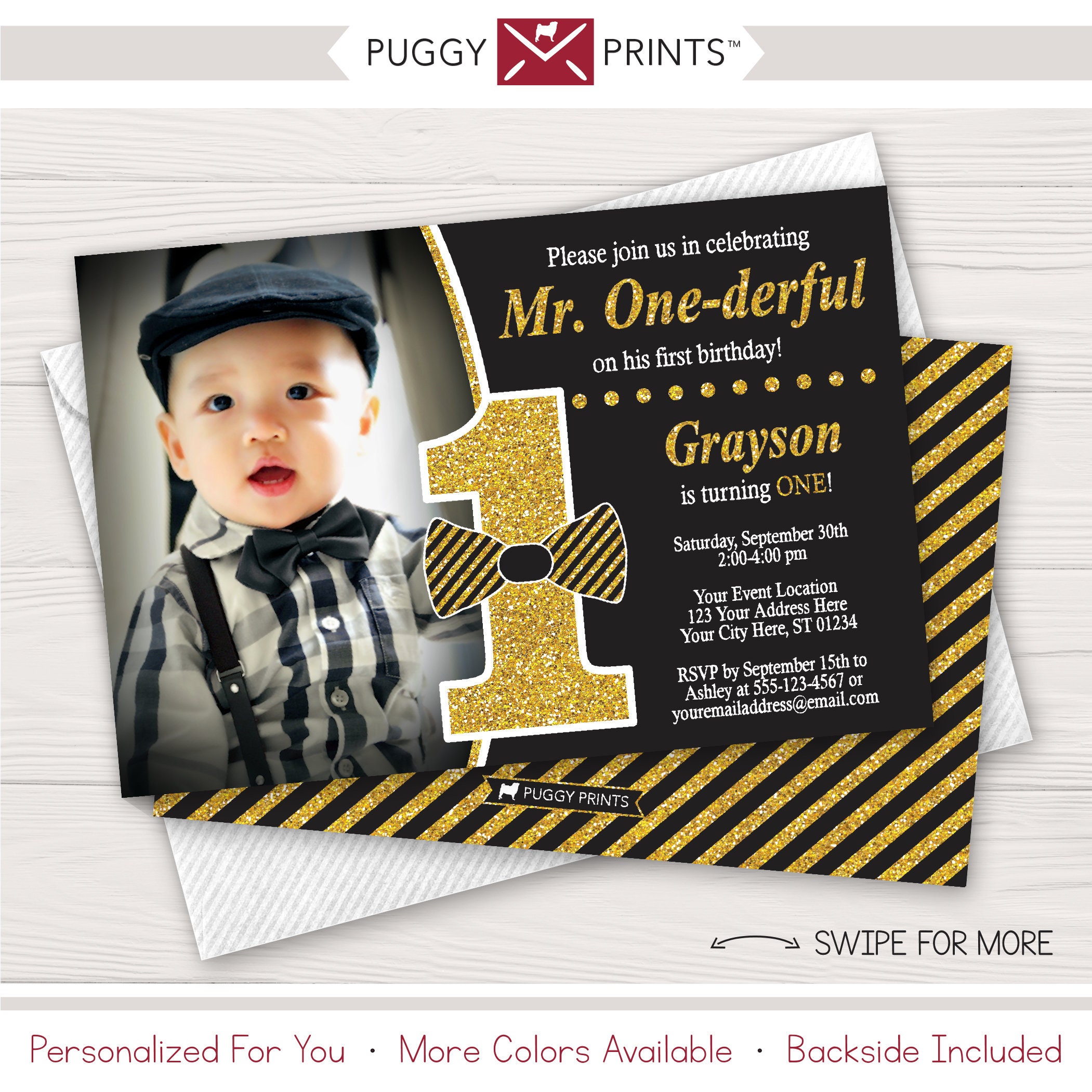 Mr. ONEderful Birthday Invitation Mr. ONEderful First Etsy