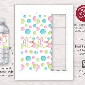 Bubble Birthday Party Decorations Bundle Editable Template - Etsy