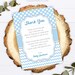 Baby Shower Thank You Card for Boys, Editable Baby Shower Thank You ...