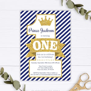 Prince Birthday Invitation | Editable Template Online | Instant Download