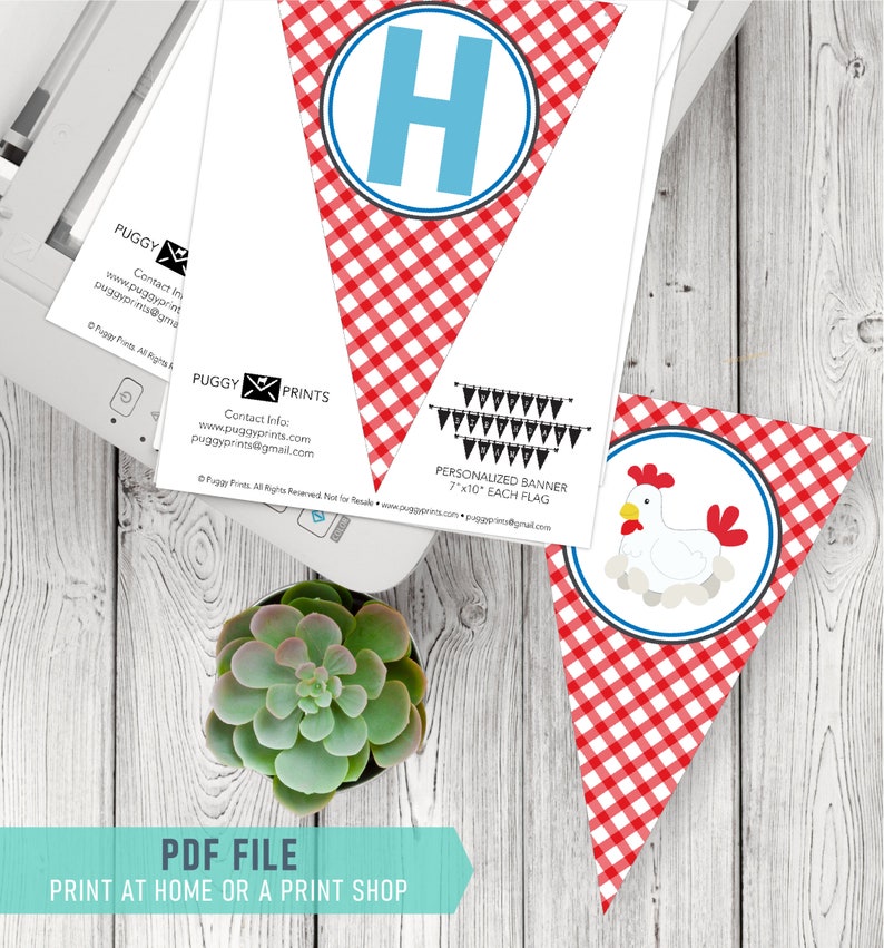 Farm Happy Birthday Banner Printable Farm Birthday Party - Etsy