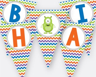 Monster Party Banner | Etsy