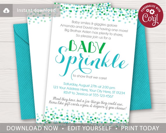 baby sprinkle online invitations