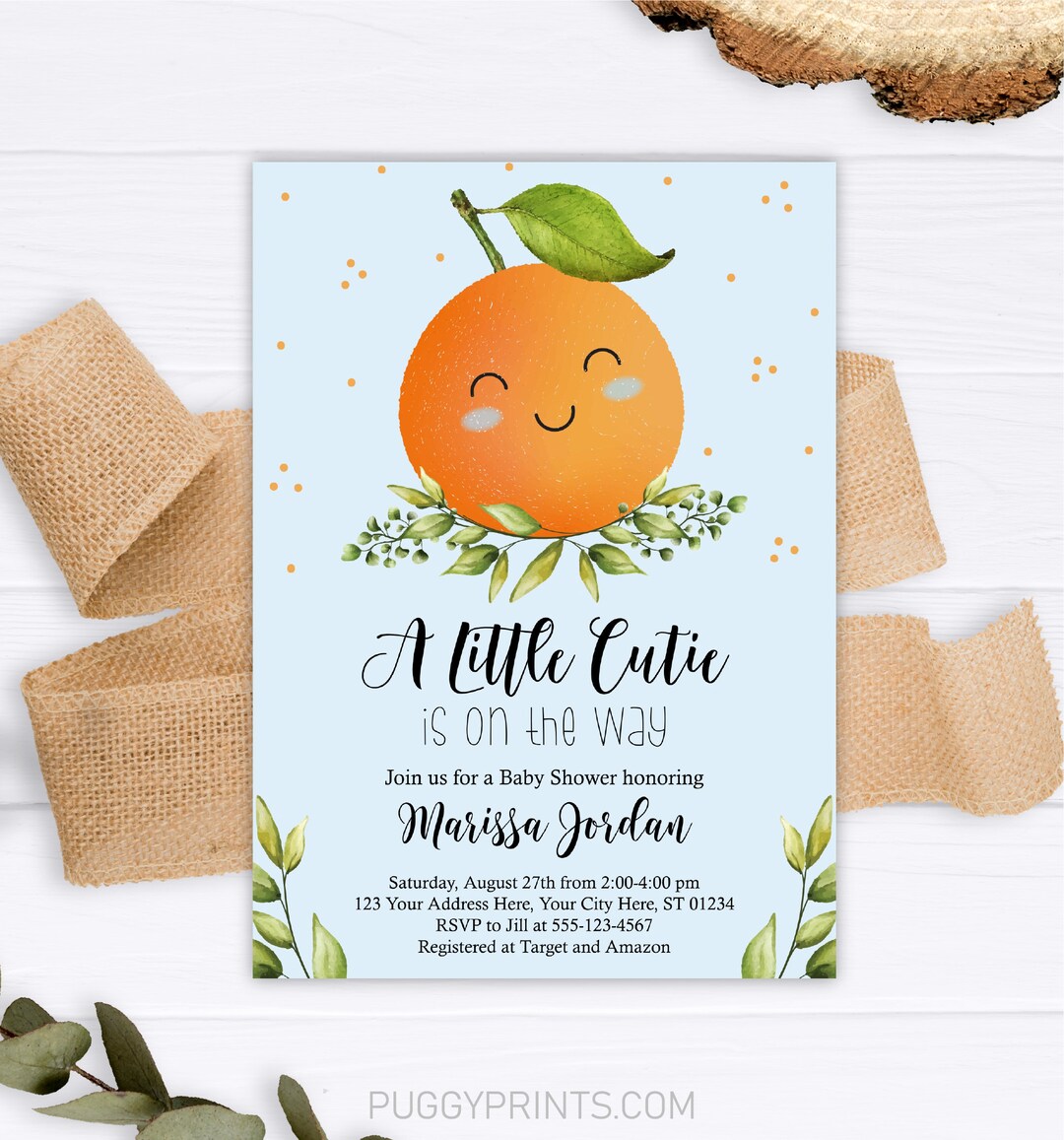 Little Cutie Baby Shower Invitationsnull