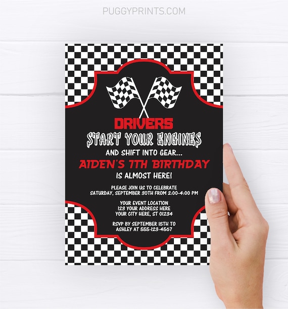 Racing Birthday Invitation Editable - Il 570xN.3877221418 M2ew 