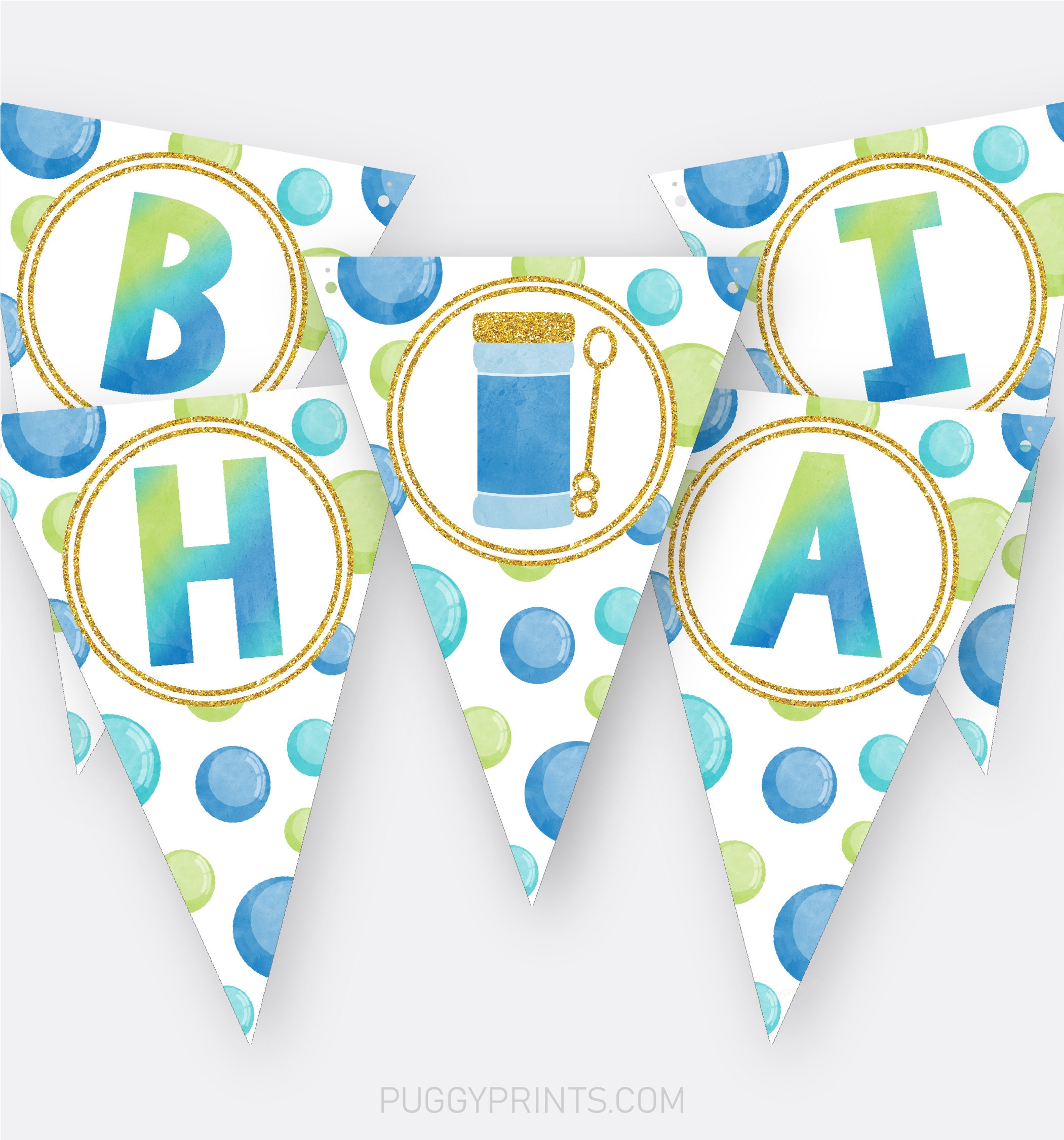 bubble happy birthday banner printable bubbles banner bubble etsy