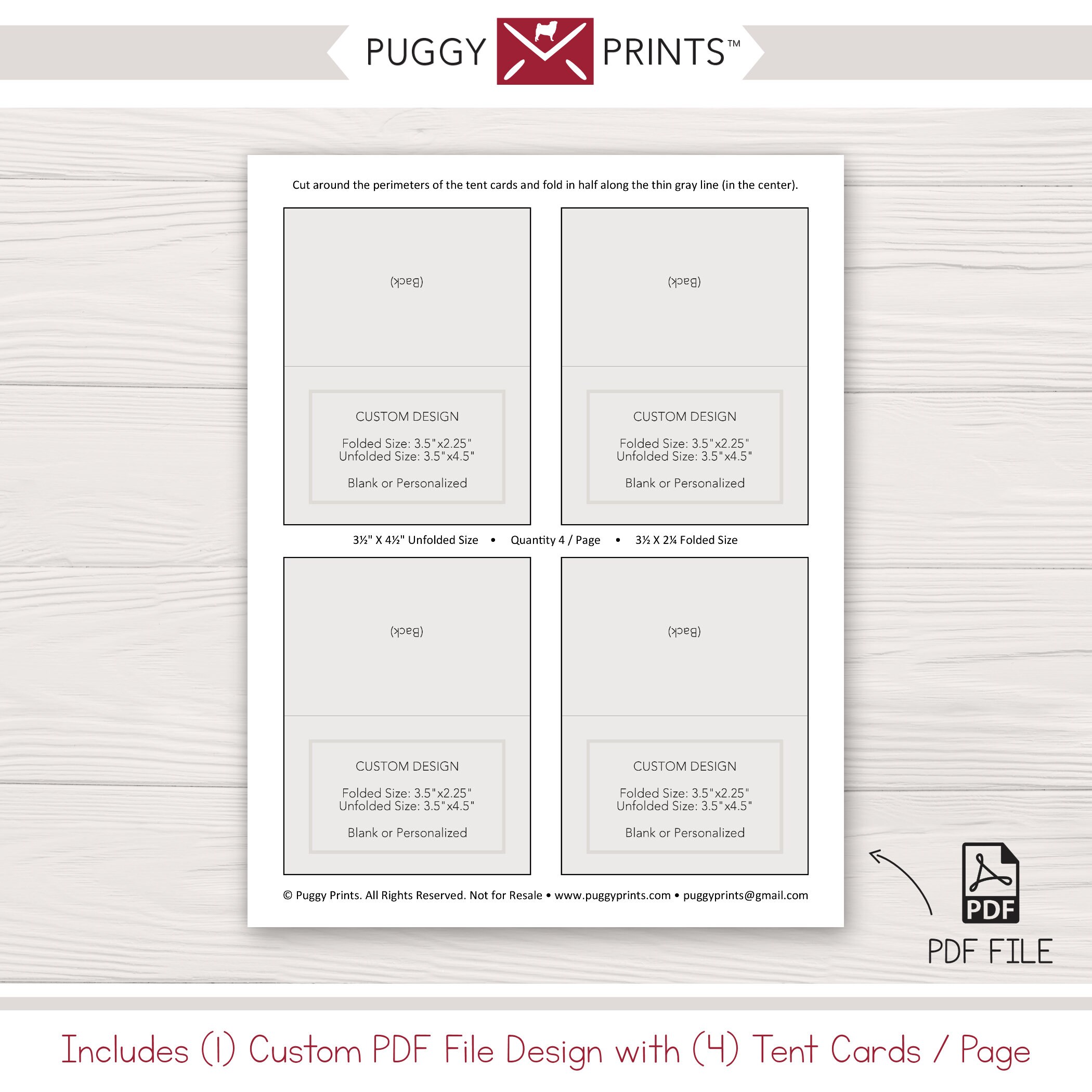 Custom Tent Cards New Design for Printable Place Cards | Etsy