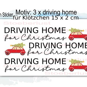 Winterauto - Naar huis rijden voor blokken Wrijf klassieke en andere motieven op voor Raysin, hout, email of kaarsfolie voor doe-het-zelf-doe-het-zelf