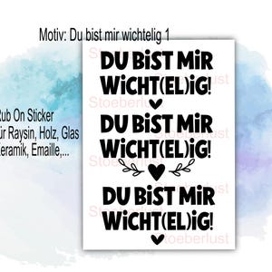 Rub on Classic 3 x Sei importante per me, cuore, 3 diversi motivi tra cui scegliere per le tue idee creative e decorative,