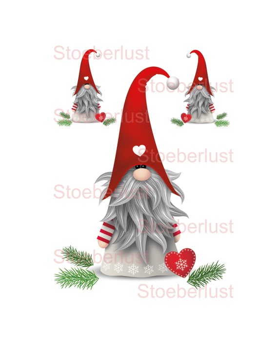 Buy 3 X Gnome Santa, on A 4 Decal Film, Waterslide Film Laser Transfer  Film, Furniture, Paper, Different Sizes Christmas Time, DIY Online in India  - Etsy